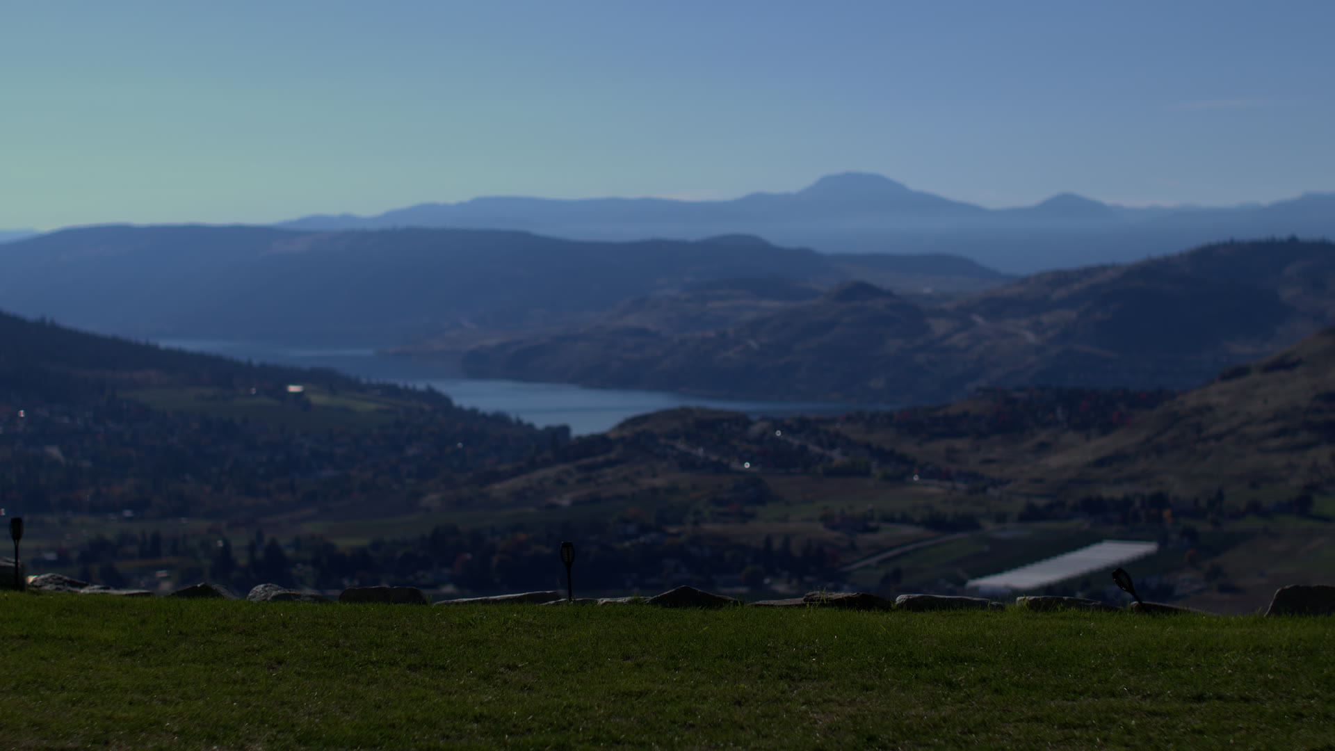 The view from the property: the valley and the lake